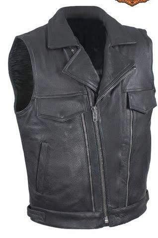 Motorbike Leather Vest–185
